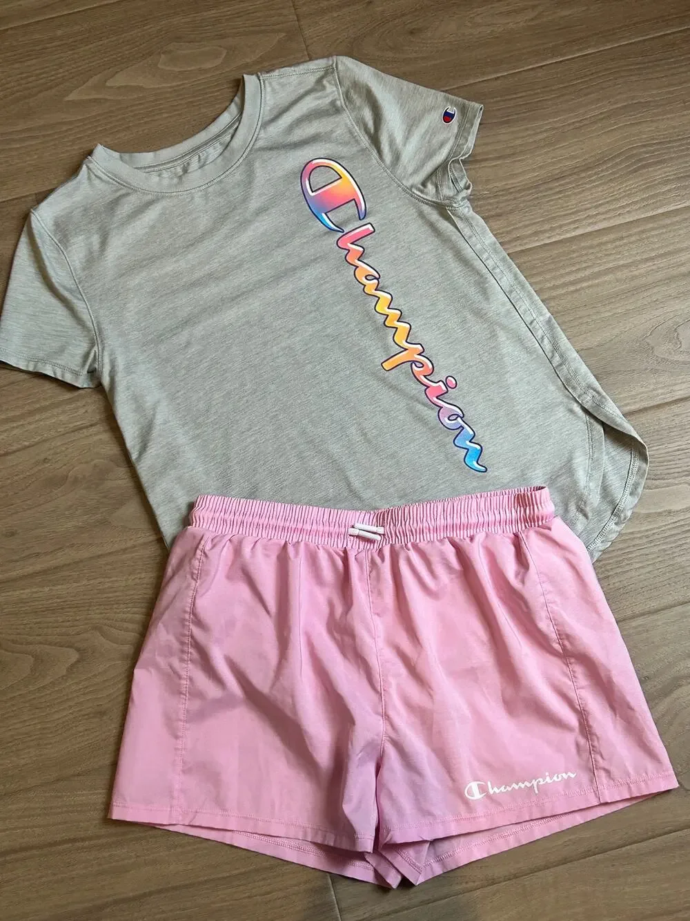 Champion Girls Size 14/16 2 Piece Outfit, Shorts/T-Shirt